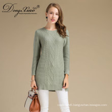 2017 High Quality Autumn Crew Neck 100% Italy Merino Wool Women Ladies Sweater